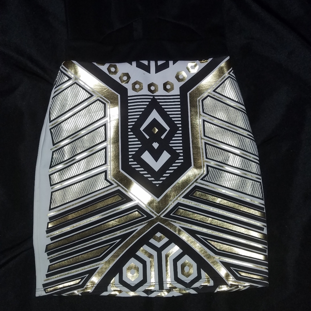 SOLEMIO Los Angeles Futuristic Bodycon Dress Sz 4